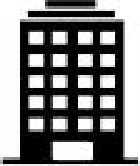 Rectangular building with six floors icon.