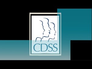 CDSS Logo with video play button overlaying the top