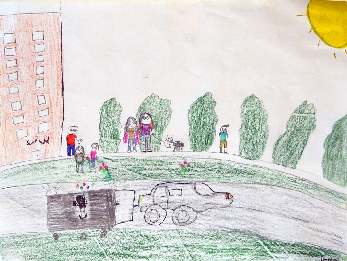 DSC_0044 Kid Drawing of Car and Trailer