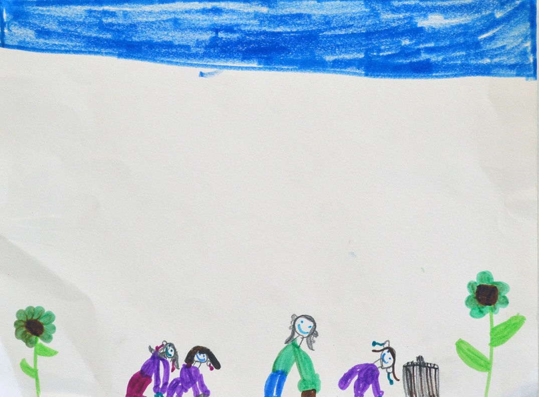 DSC_0060 Kid Drawing of people outside