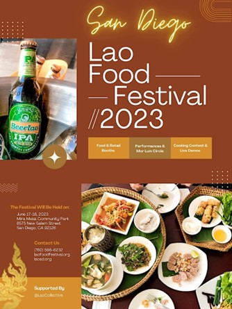 San Diego Lao Food Festival 2023 flyer