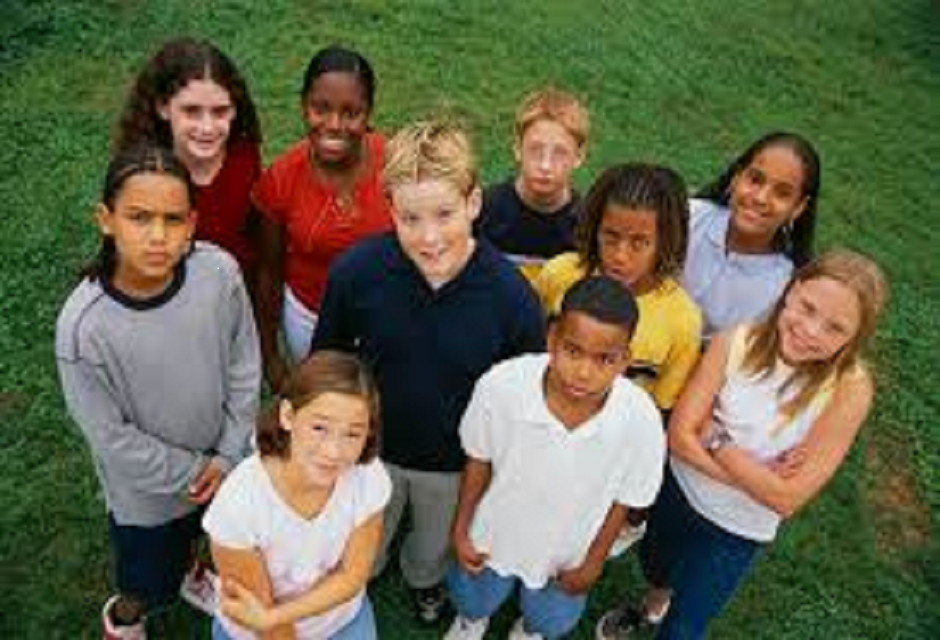 Group of children posing for a photo