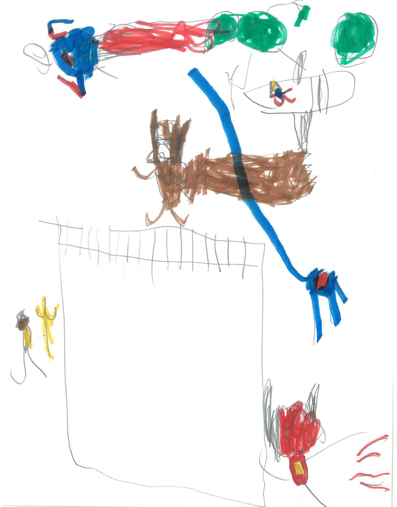 Kids' drawing of heroes