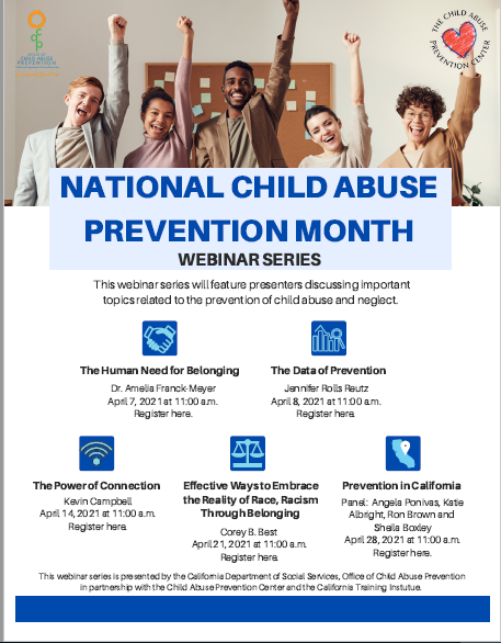 Thumbnail of the OCAP Child Abuse Prevention Month Webinar Series Webinar Flyer