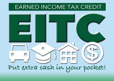 EITC logo with icons of a car, graduation cap, house, and money coin beneath EITC logo with icons of a car, graduation cap, house, and money coin beneath