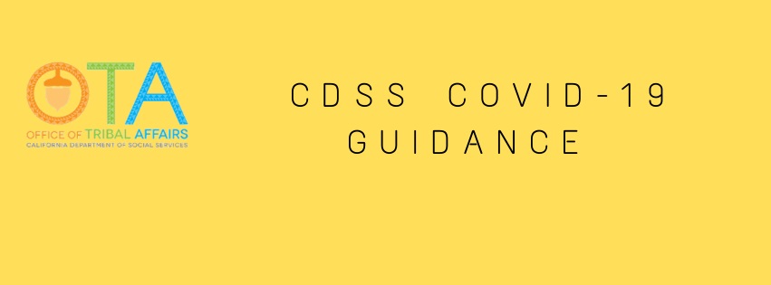 Tribal Affairs CDSS COVID-19 Guidance Text Banner