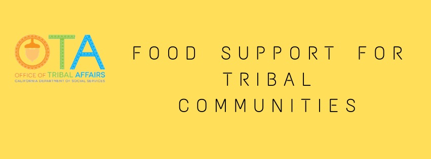 Tribal Affairs Food Support Text Banner
