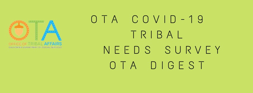 Tribal Affairs COVID-19 Tribal Needs Survey Text Banner